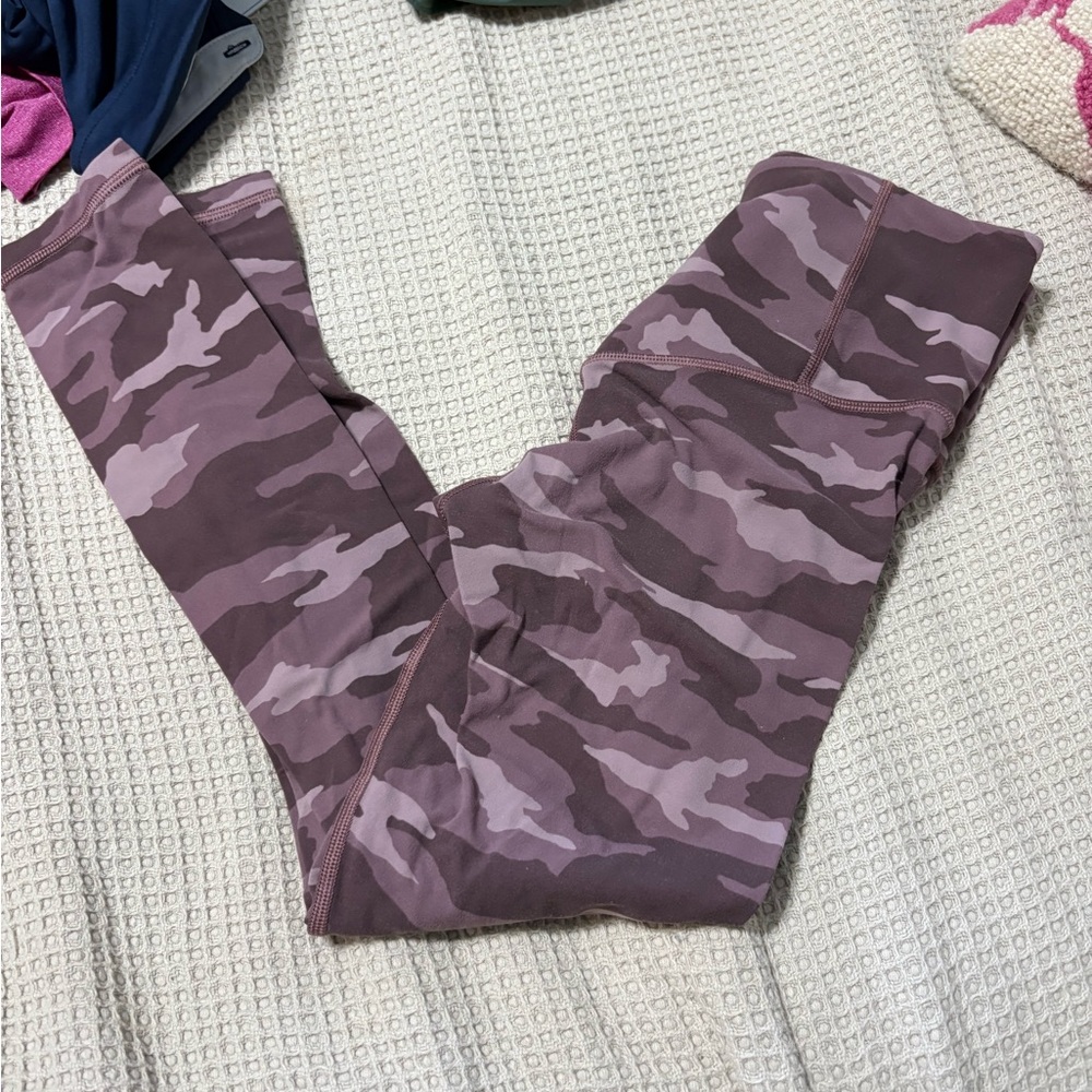 Athleta Purple Camouflage Leggings